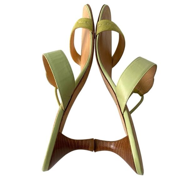 Tommy Bahama Green Kitten Heels Sandals Made in Italy in Size 9M - Picture 7 of 9